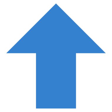 Düz vektör simge yukarı ok