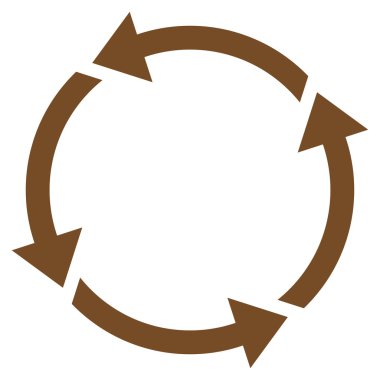 Geri dönüşüm düz vektör simgesi