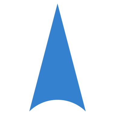 Ok ucu kadar düz vektör simgesi