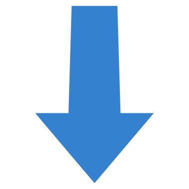 Düz vektör simgesi aşağı ok