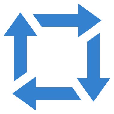 Geri dönüşüm düz vektör simgesi