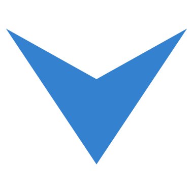 Düz vektör simgesi aşağı ok ucu