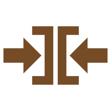 Basın yatay yöndeki düz vektör simgesi