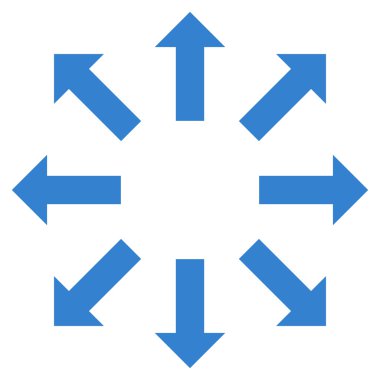 Oklar düz vektör simge patlayabilir