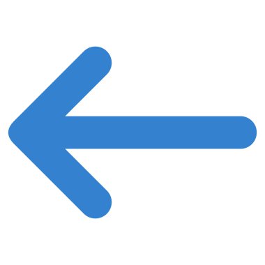 Ok sol düz vektör simgesi