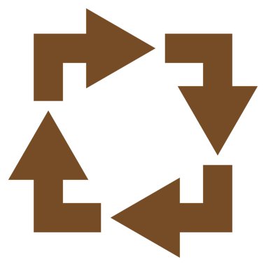 Geri dönüşüm düz vektör simgesi