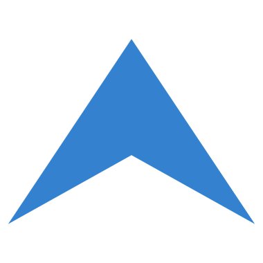 Ok ucu kadar düz vektör simgesi