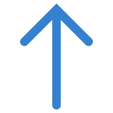 Düz vektör simge yukarı ok