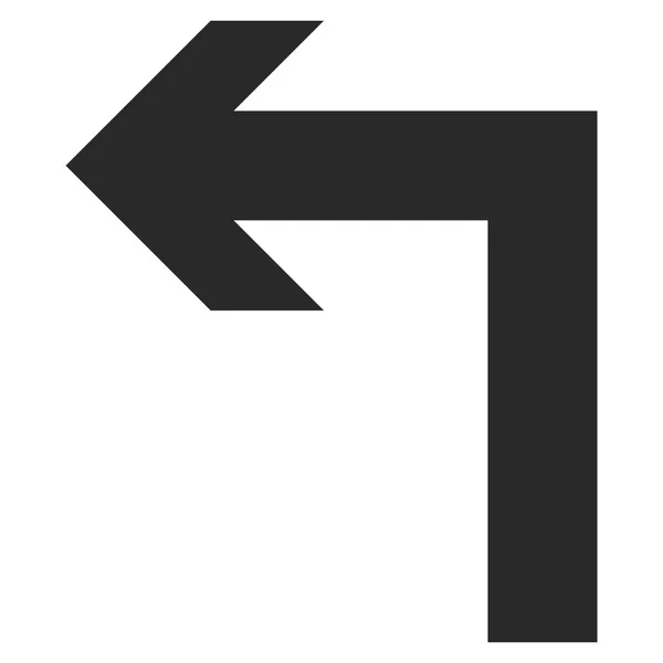 Turn Left Flat Vector Symbol — Stock Vector