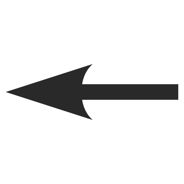 Σύμβολο αριστερού επίπεδου διανύσματος με αιχμηρό βέλος — Διανυσματικό Αρχείο