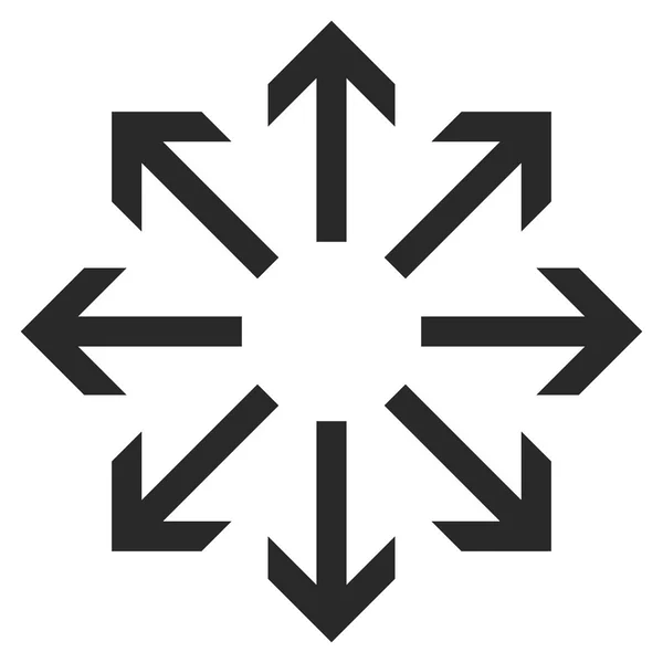 Radiella pilar platta vektor Symbol — Stock vektor
