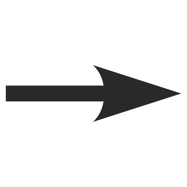 Ostrá šipka doprava plochý vektor – symbol — Stockový vektor
