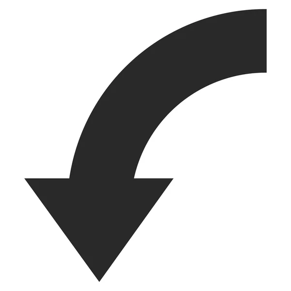 Rotate Down Flat Vector Symbol — Stock Vector