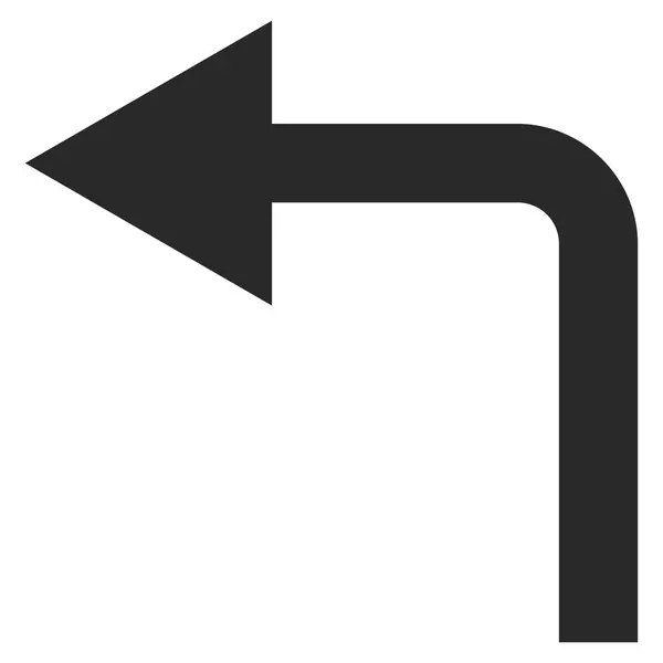 Tournez à gauche Symbole vectoriel plat — Image vectorielle