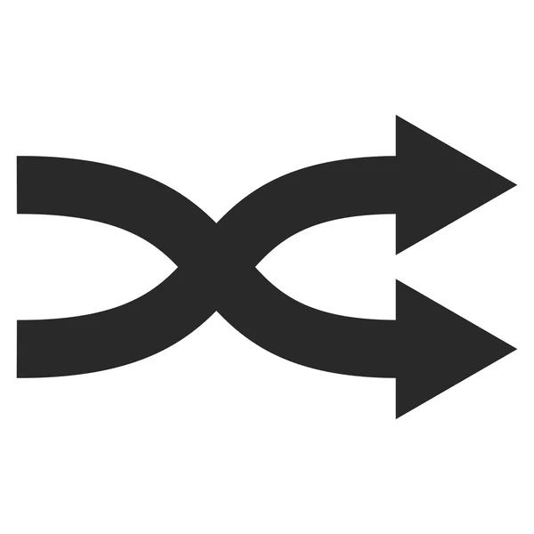 Shuffle pijlen rechts plat vector symbool — Stockvector