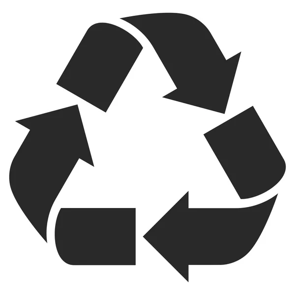 Recyklované Symbol plochý vektor — Stockový vektor