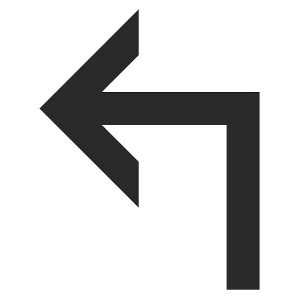 Sväng vänster platt vektor Symbol — Stock vektor