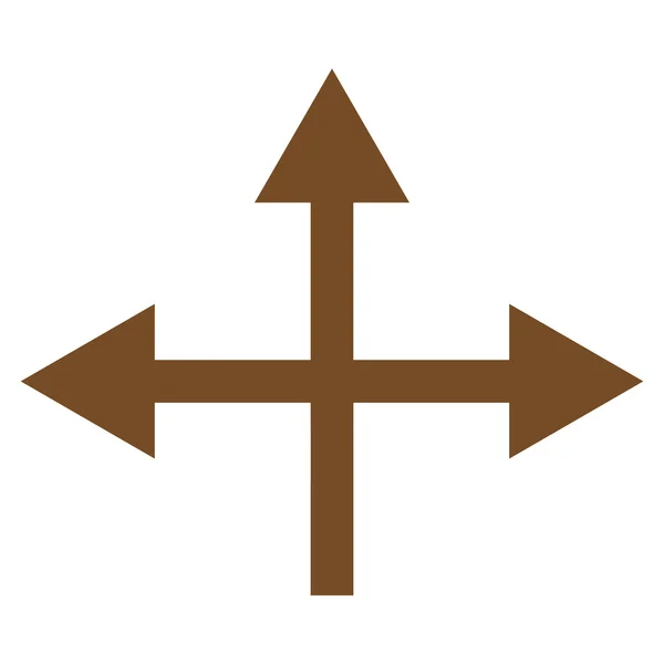 Kreuzung Richtungen flache Vektorsymbol — Stockvektor