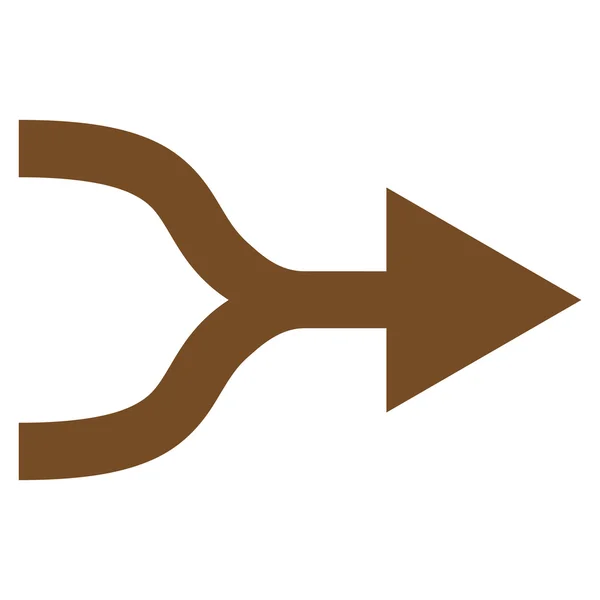 Combine Arrow Right Flat Vector Icon — Stock Vector