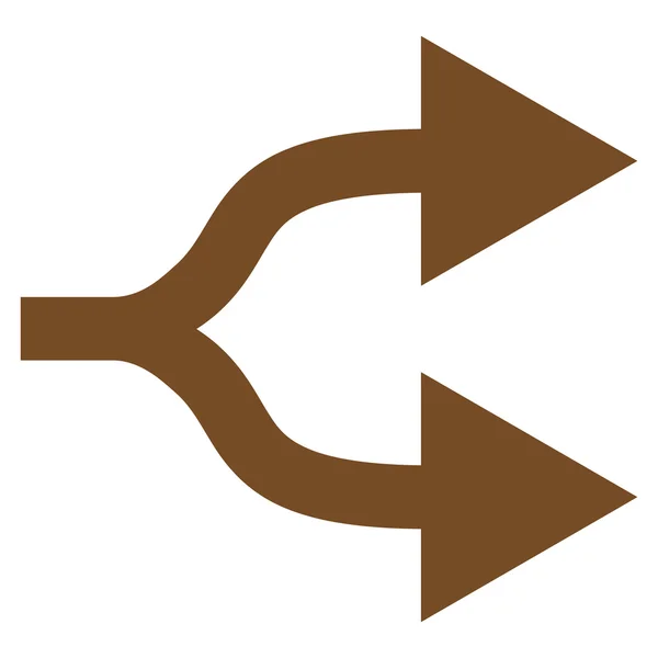 Gesplitste pijlen rechts platte Vector Icon — Stockvector
