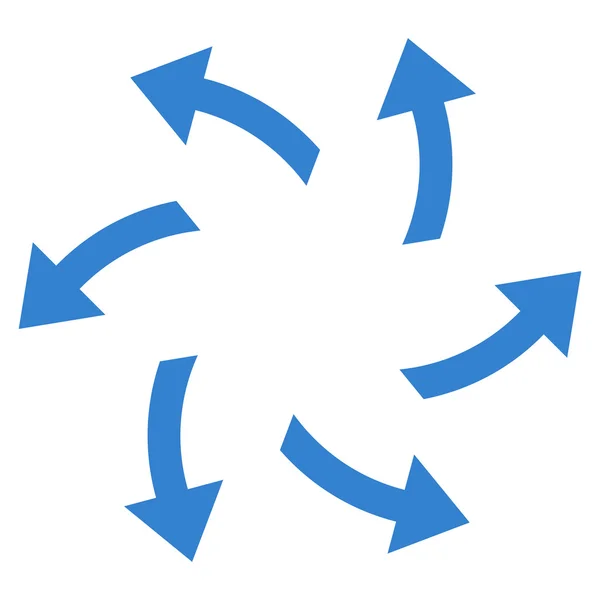 Flechas centrífugas Icono de vector plano — Archivo Imágenes Vectoriales