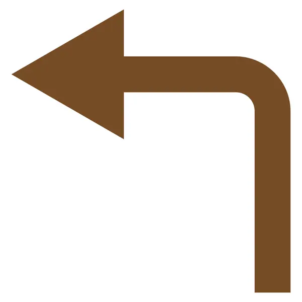 Gire a la izquierda plana Vector icono — Vector de stock