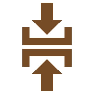 Basın düşey yönde düz vektör simgesi