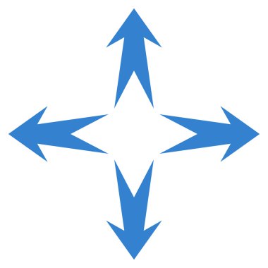 Oklar düz vektör simgesini genişletin