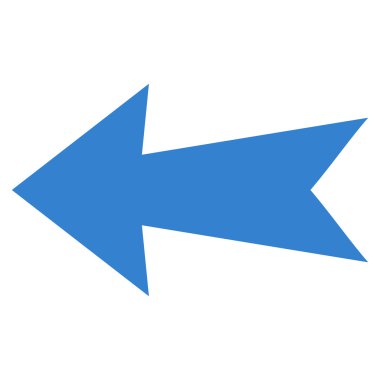 Ok sol düz vektör simgesi