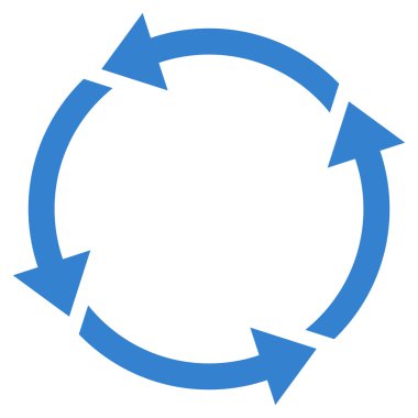 Geri dönüşüm düz vektör simgesi