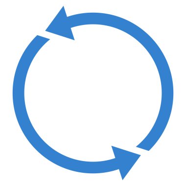 Geri dönüşüm düz vektör simgesi