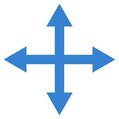 Oklar düz vektör simgesini genişletin