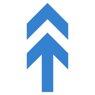 Düz vektör simge yukarı ok