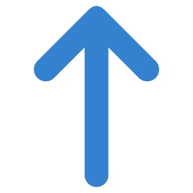 Düz vektör simge yukarı ok