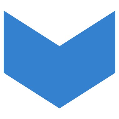 Düz vektör simgesi aşağı yön