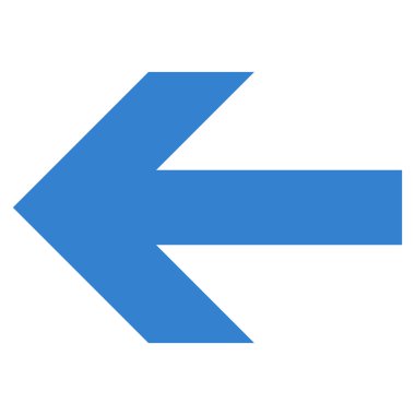 Ok sol düz vektör simgesi