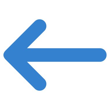 Ok sol düz vektör simgesi