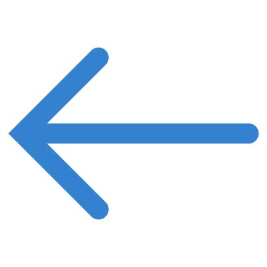 Ok sol düz vektör simgesi