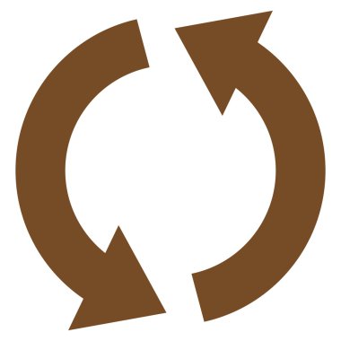 Geri dönüşüm düz vektör simgesi