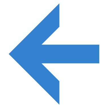 Ok sol düz vektör simgesi