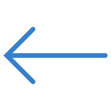 Ok sol düz vektör simgesi