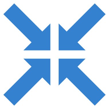 Basınç oklar düz vektör simgesi