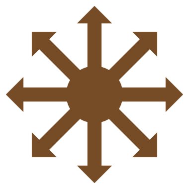 Radyal oklar düz vektör simgesi