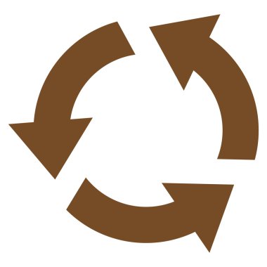 Geri dönüşüm düz vektör simgesi