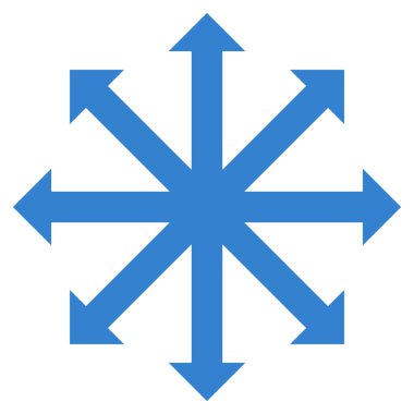 Oklar düz vektör simgesini genişletin