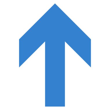 Düz vektör simge yukarı ok