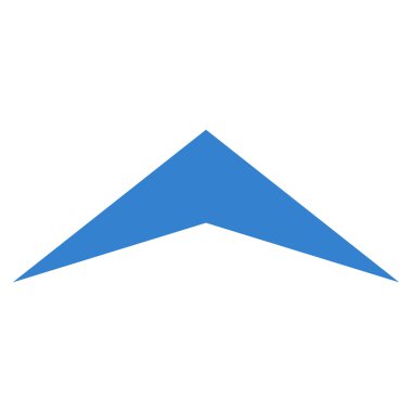 Ok ucu kadar düz vektör simgesi