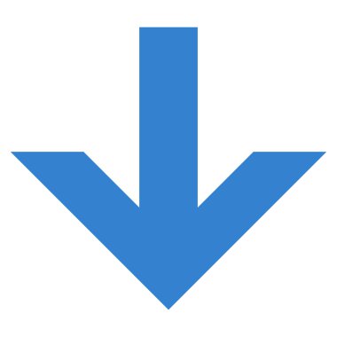 Düz vektör simgesi aşağı ok