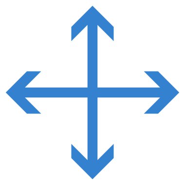 Oklar düz vektör simgesini genişletin