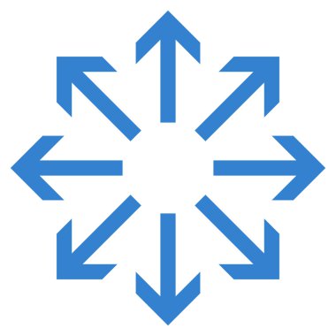 Radyal oklar düz vektör simgesi